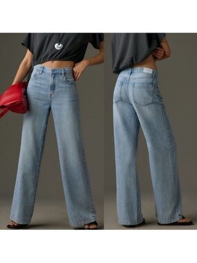 Anthropologie Pistola Jadyn Palazzo Low Slung Wide Major Jeans